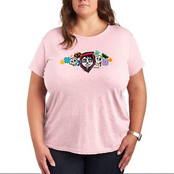 Plus Size Disney / Pixar's Coco Sugar Skull Floral Graphic Tee
