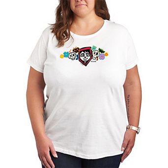 Plus Size Disney / Pixar's Coco Sugar Skull Floral Graphic Tee