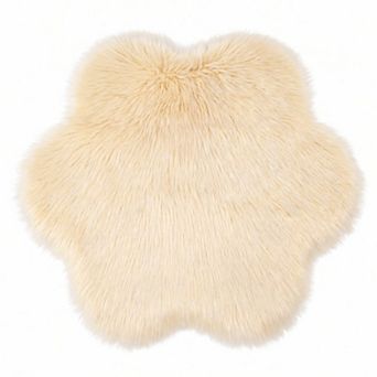 24"x24" Square Soft Shaggy Area Rug, Ultra Fluffy Bedroom Rugs, Non-Slip Fuzzy Furry Carpet