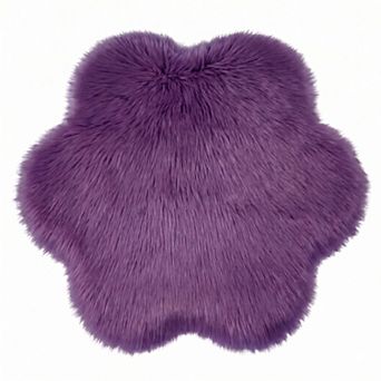 24"x24" Square Soft Shaggy Area Rug, Ultra Fluffy Bedroom Rugs, Non-Slip Fuzzy Furry Carpet