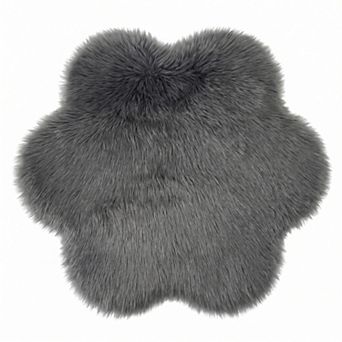 Square Soft Shaggy Area Rug, Ultra Fluffy Bedroom Rugs Non-Slip Fuzzy Furry Carpet 20"x20"