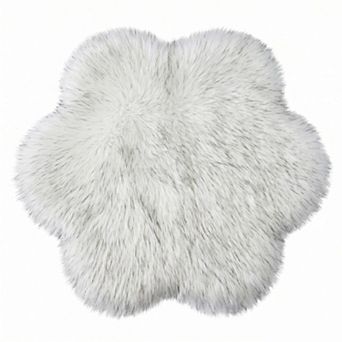 Square Soft Shaggy Area Rug, Ultra Fluffy Bedroom Rugs Non-Slip Fuzzy Furry Carpet 20"x20"