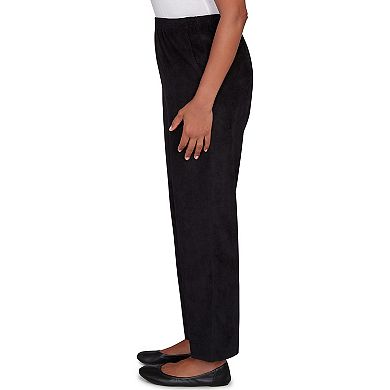Petite Alfred Dunner Corduroy Elastic Waist Short Length Pants