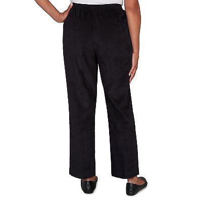 Petite Alfred Dunner Corduroy Elastic Waist Short Length Pants