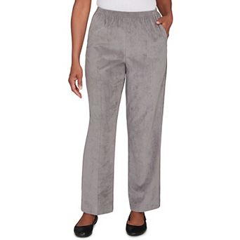 Petite Alfred Dunner Corduroy Elastic Waist Short Length Pants