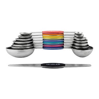 8 pc Stainless Steel Magnetic Measuring Spoons, Metal Spoons Stick to Fridge for Easy Storage