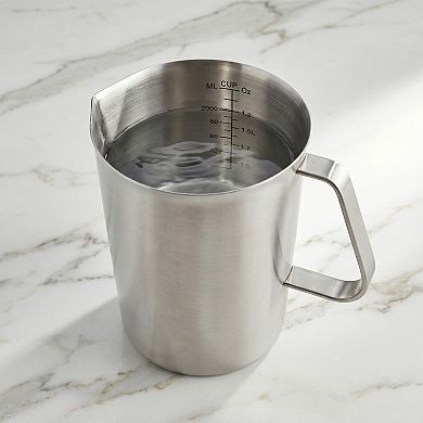2000ml Measuring Cup, 1 Cup Stainless Steel Measuring Cup with Easy Read Lines for Baking Recipes