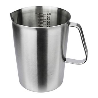 2000ml Measuring Cup, 1 cup Stainless Steel Measuring Cup with Easy Read Lines for Baking Recipes