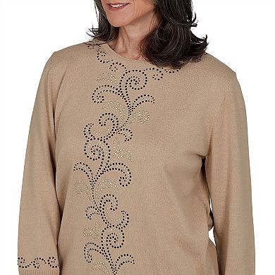 Women's Alfred Dunner Beaded Scroll Embellished Sweater