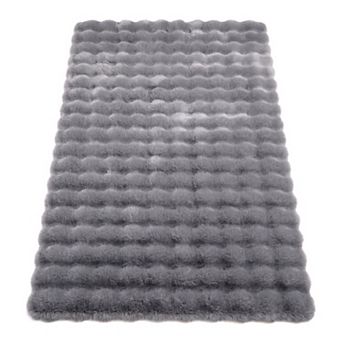 Modern Geometric Bath Mat Soft Absorbent Shaggy Area Rug Non-Slip Abstract Boho Plush Carpet 32"x20"
