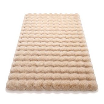 Modern Geometric Bath Mat Soft Absorbent Shaggy Area Rug Non-Slip Abstract Boho Plush Carpet 32"x20"