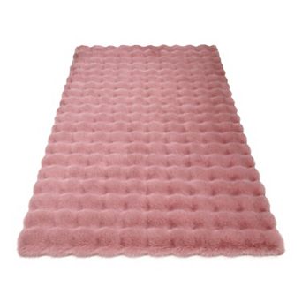 Modern Geometric Bath Mat Soft Absorbent Shaggy Area Rug Non-Slip Abstract Boho Plush Carpet 32"x20"