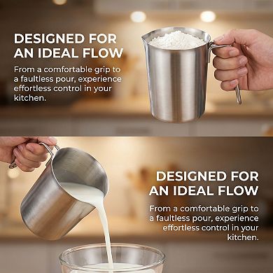 500ml Measuring Cup, Liquid Stainless Steel Measuring Cup for Kitchen Use