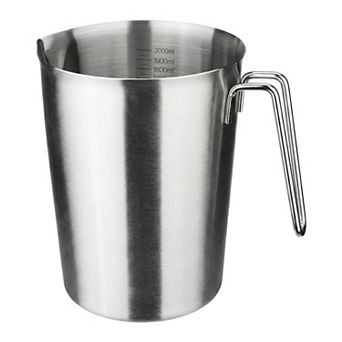 2000ml Measuring Cup, Liquid Stainless Steel Measuring Cup for Kitchen Use, Ideal for Measuring