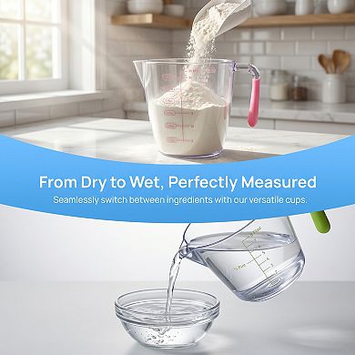3Pcs Measuring Cup, 1 Cup PS Material Measuring Cup for Wet Ingredients, Great for Sauces