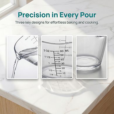 Measuring Cup, PS Material Measuring Cup for Everyday Kitchen Tasks Like Baking or Soup Making 4 Pcs