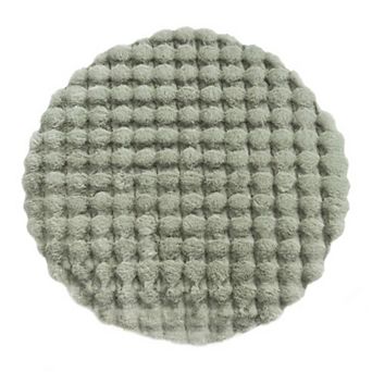 24"x24" Modern Geometric Round Area Rug, Soft Shaggy Circle Rug, Non-Slip Plush Carpet for Nursery