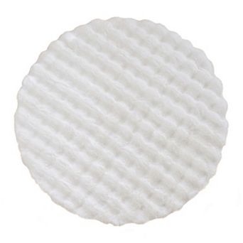 24"x24" Modern Geometric Round Area Rug, Soft Shaggy Circle Rug, Non-Slip Plush Carpet for Nursery