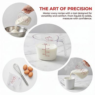 250ml Measuring Cup, Liquid PS Material Measuring Cup for Measuring and Pouring without Spilling