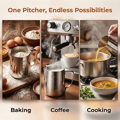 600ml Measuring Cup, Basic Stainless Steel Measuring Cup for Kitchen Baking, Easy to Clean and Store