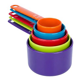 5 pc Plastic Measuring Spoons Set, Lightweight Kitchen Spoons for Dry and Liquid, Great for Cooking