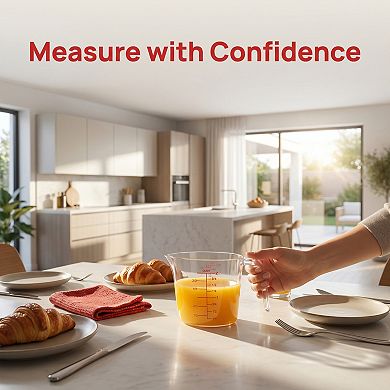 500ml Measuring Cup, Liquid PS Material Measuring Cup for Measuring and Pouring without Spilling