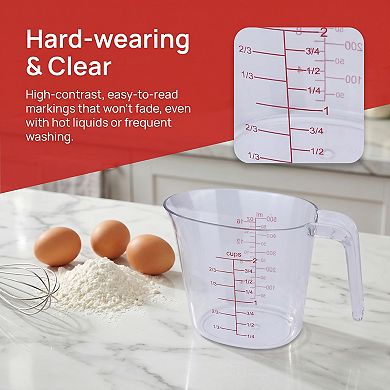 500ml Measuring Cup, Liquid PS Material Measuring Cup for Measuring and Pouring without Spilling