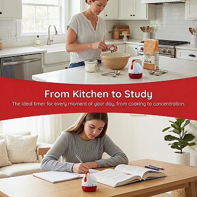 3"x2.4"x2.4" 60 Minute Kitchen Timer, Digital Visual Timer for Adults, Countdown Clock