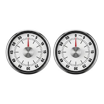 2.4"x1.5" 2-Pack Kitchen Timer, Loud Alarm Digital Timer with Magnetic Backing for Exercise