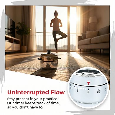 2.8"x2.8"x2.4" 60 Minute Kitchen Timer, Digital Visual Timer for Adults, Alarm Countdown Clock