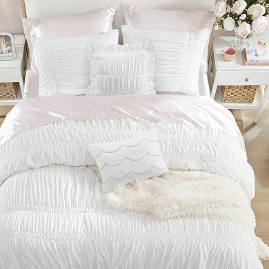 Intelligent Design Amelie Ruched Bow Comforter Set with Coordinating Throw Pillows