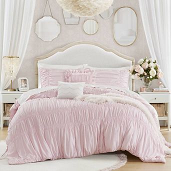 Intelligent Design Amelie Ruched Bow Comforter Set with Coordinating Throw Pillows