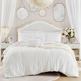 Intelligent Design Amelie Ruched Bow Comforter Set with Coordinating Throw Pillows
