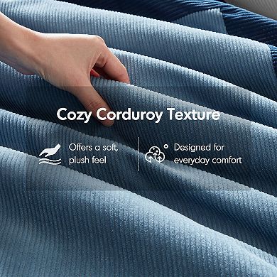 Intelligent Design Walter Color Block Corduroy Comforter Set