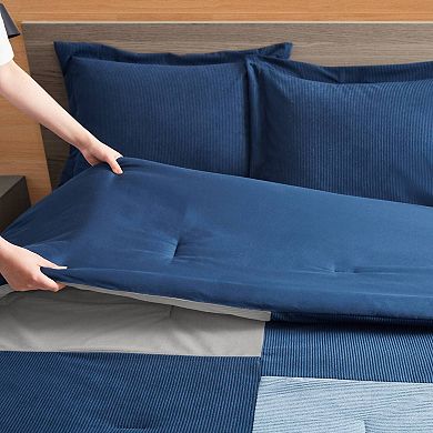 Intelligent Design Walter Color Block Corduroy Comforter Set