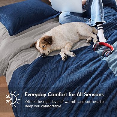 Intelligent Design Walter Color Block Corduroy Comforter Set