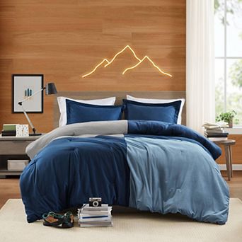 Intelligent Design Walter Color Block Corduroy Comforter Set