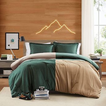 Intelligent Design Walter Color Block Corduroy Comforter Set