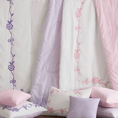 Intelligent Design Eloise Floral Bow Embroidered Comforter Set