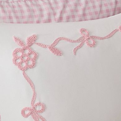 Intelligent Design Eloise Floral Bow Embroidered Comforter Set