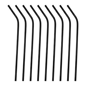 10 pc Reusable Straws, Stainless Steel Straws, Long Drinking Straws for 40 oz Tumbler