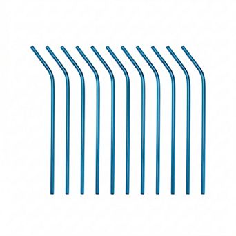 10 pc Reusable Straws, Stainless Steel Straws, Long Drinking Straws for 40 oz Tumbler