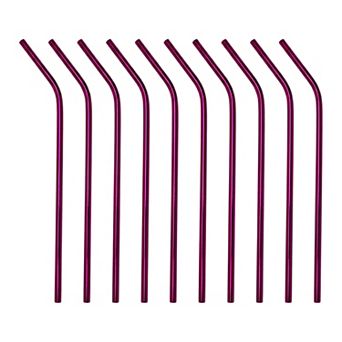 10 pc Reusable Straws, Stainless Steel Straws, Long Drinking Straws for 40 oz Tumbler