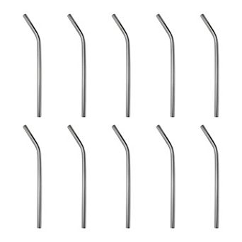 10 pc Reusable Straws, Stainless Steel Straws, Long Drinking Straws for 40 oz Tumbler