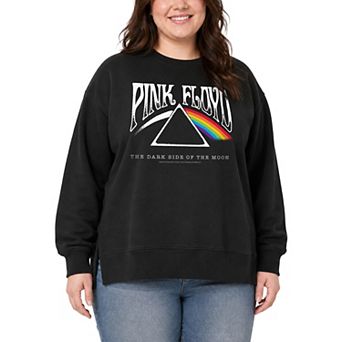 Plus Size Pink Floyd The Dark Side of the Moon Graphic Fleece Crew Sweatshirt