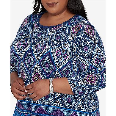 Plus Size Alfred Dunner Kaleidoscope Print Knit Top