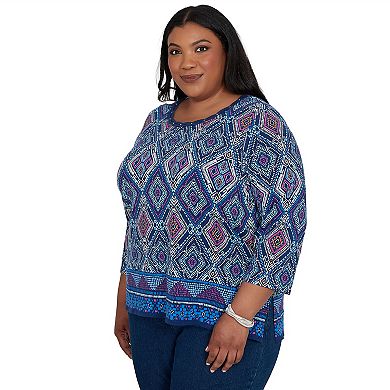 Plus Size Alfred Dunner Kaleidoscope Print Knit Top