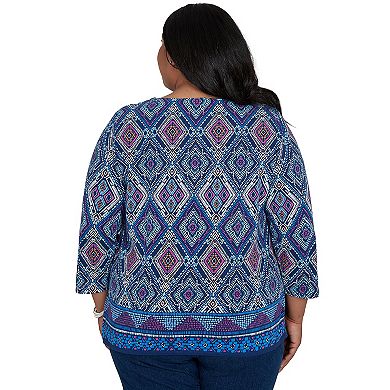 Plus Size Alfred Dunner Kaleidoscope Print Knit Top