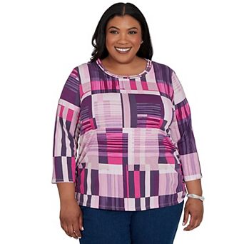 Plus Size Alfred Dunner Ruched Sides Top