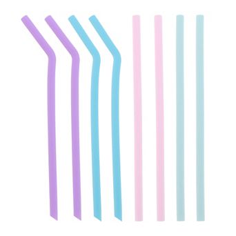 9" 8 pc Reusable Straws, Silicone Regular Straws , Drinking Straws for 40 oz Tumbler